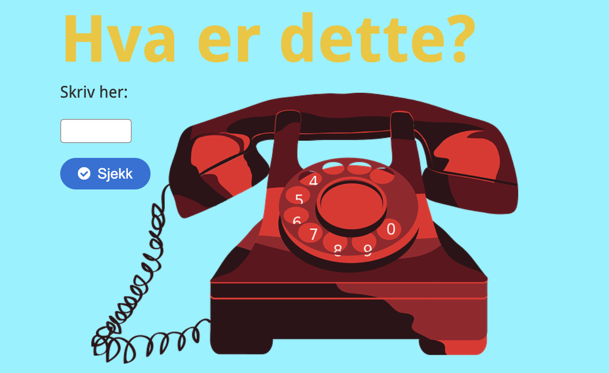 gammeldags telefon