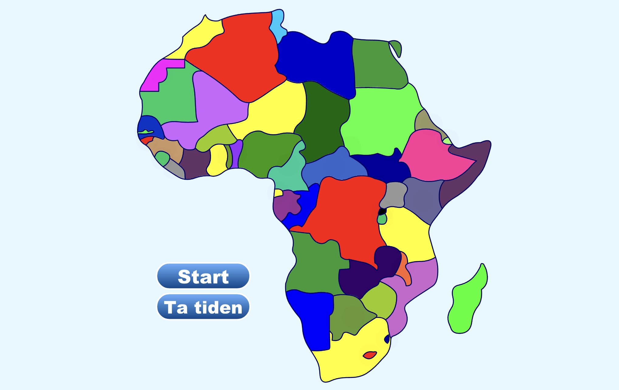 kart over afrika