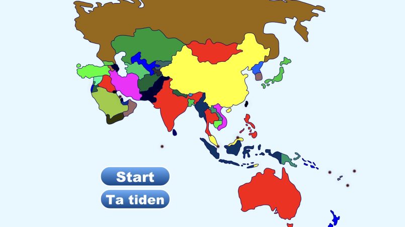 Kart over Asia