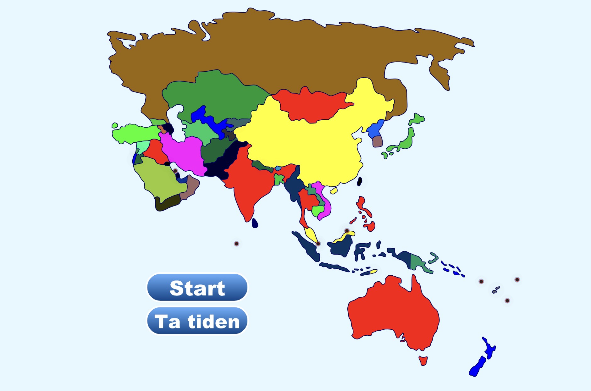 Kart over Asia