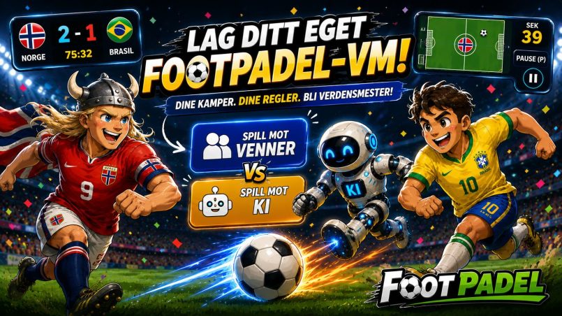 fotballspillere og robot på en fotballbane