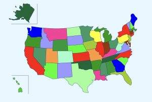 Kart over USA